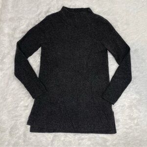 St. John Women’s 100% Cashmere High Neck Tunic Sweater Size P (Fits S/M) Gray